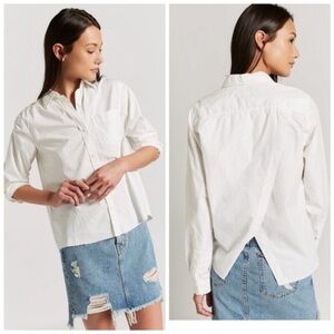 Current/Elliott Ivie White Shirt Paint Splatter